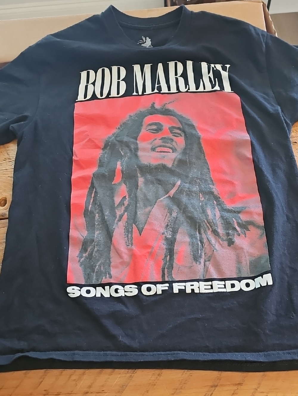 Bob Marley Graphic Tee - Black with Red Print